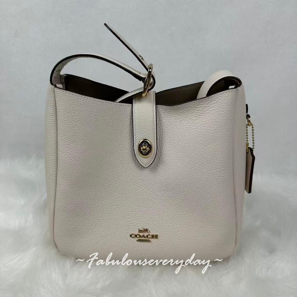 Coach Hadley Convertible Crossbody Bag In Leather/Gold/Chalk CW002 NWT